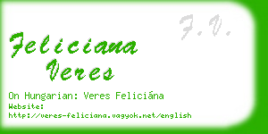 feliciana veres business card