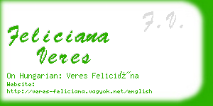 feliciana veres business card